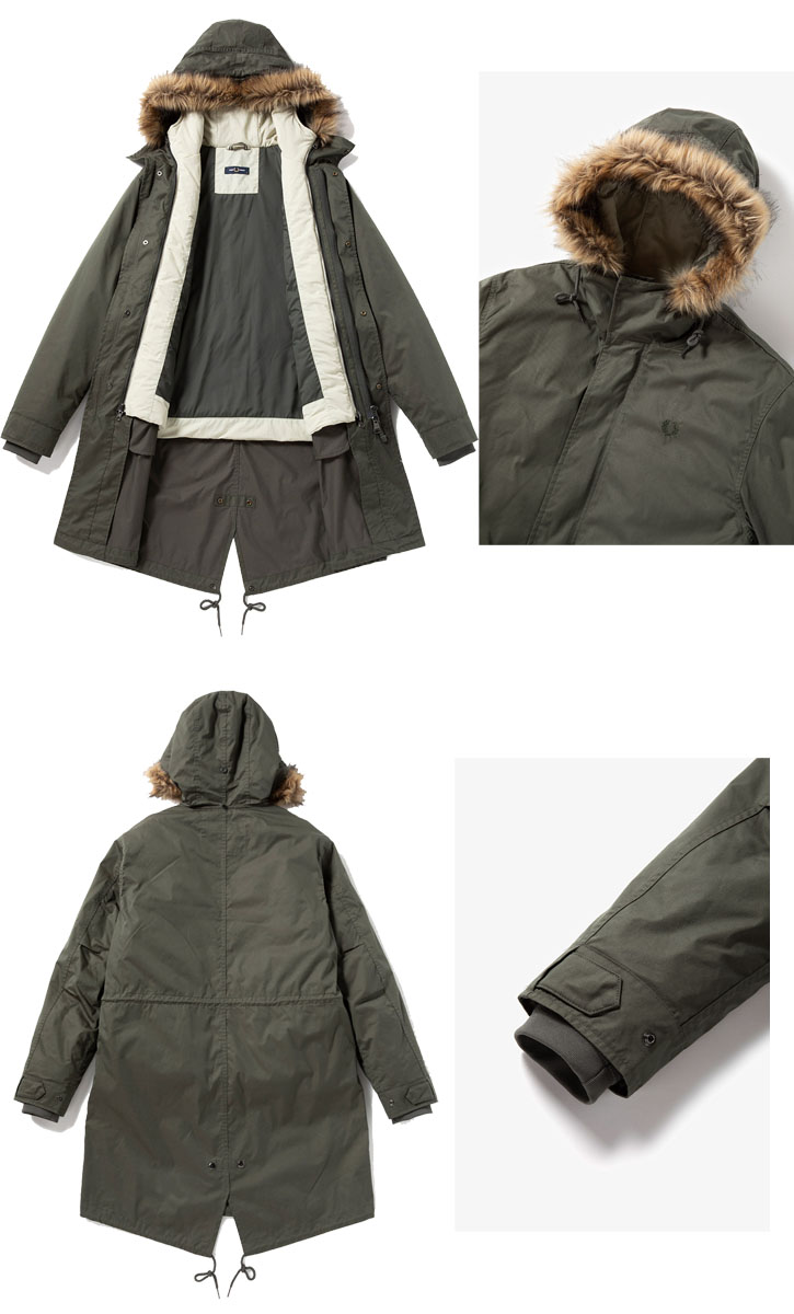 楽天市場】FRED PERRY ZIP IN LINER FISHTAIL PARKA J6504 フレッド