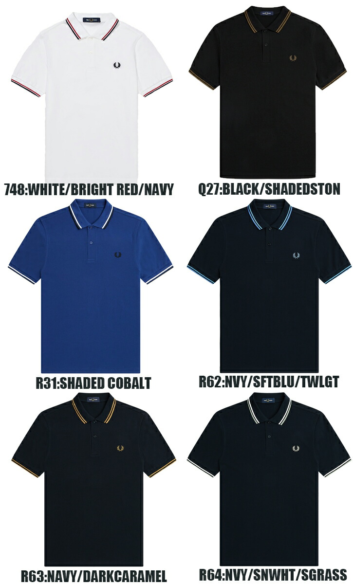 楽天市場】FRED PERRY TWIN TIPPED FRED PERRY SHIRTS M3600 全20色