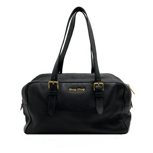 楽天市場】◇ミュウミュウ MIU MIU◇ ボストンバッグ/レザー/黒