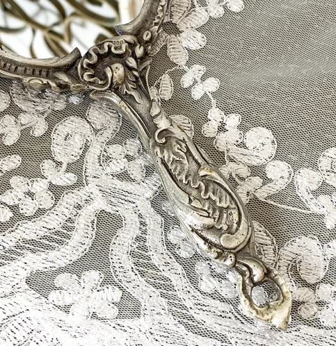 楽天市場】輸入雑貨 ハンドミラー シルバー 手鏡 アンティーク