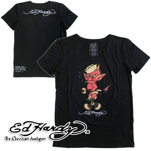楽天市場】エドハーディー/Ed Hardy 半袖Tシャツ メンズ Vネック