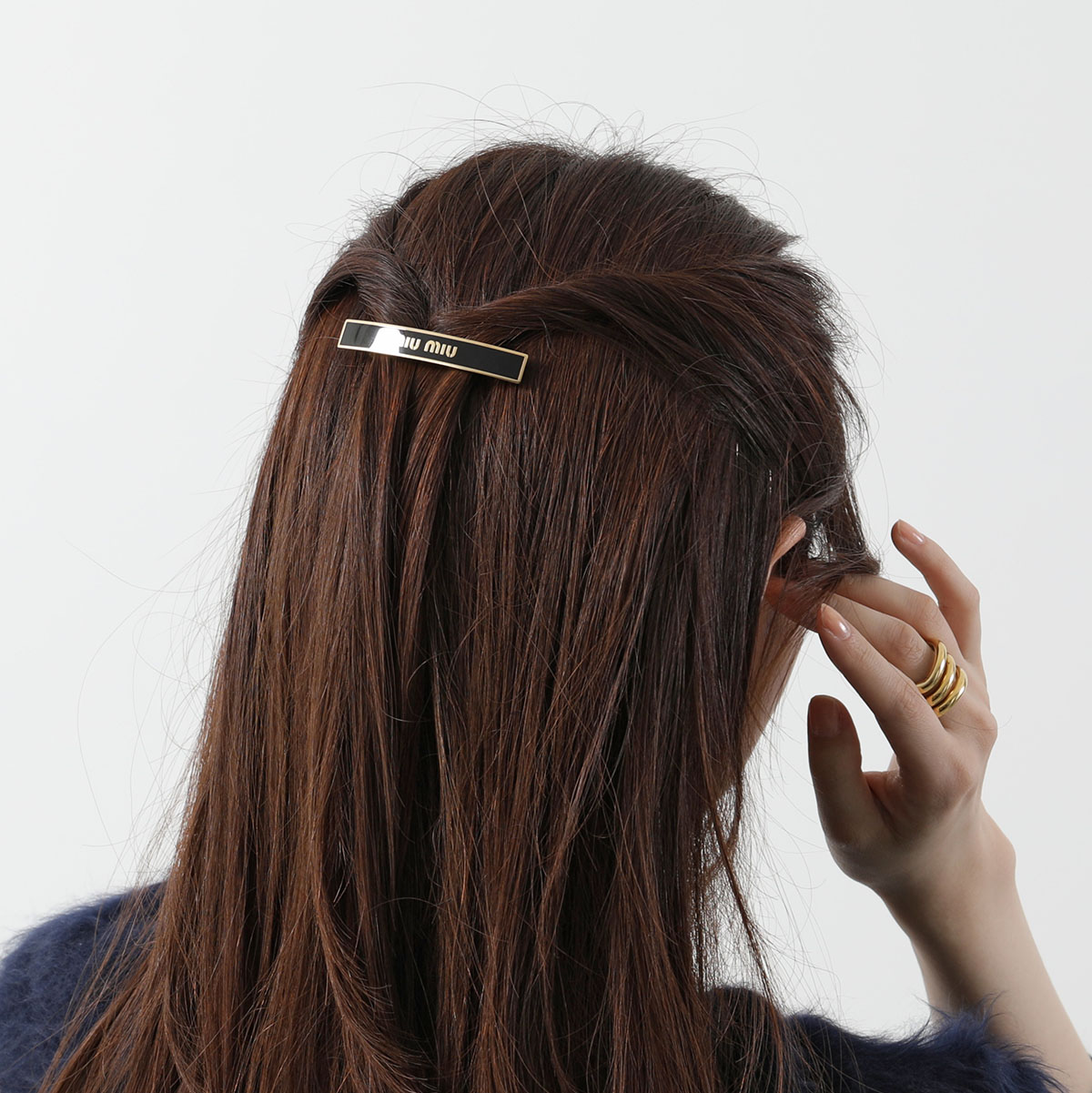 楽天市場】MIUMIU ミュウミュウ バレッタ 5IF172 2F6T レディース