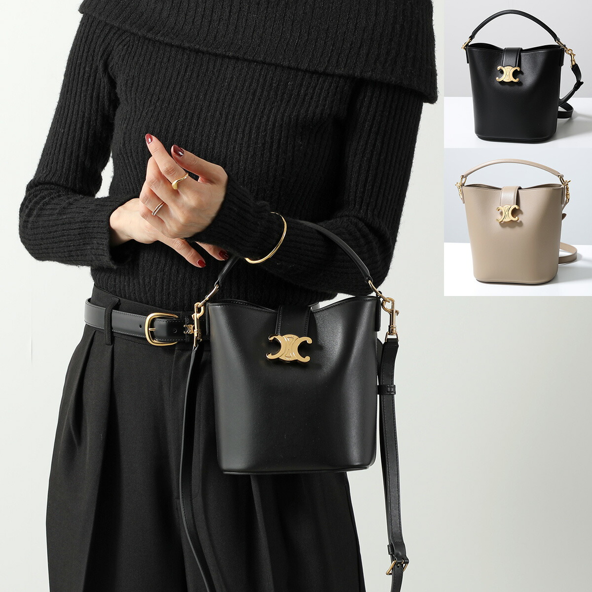 楽天市場】CELINE セリーヌ ハンドバッグ Small Bucket Louise