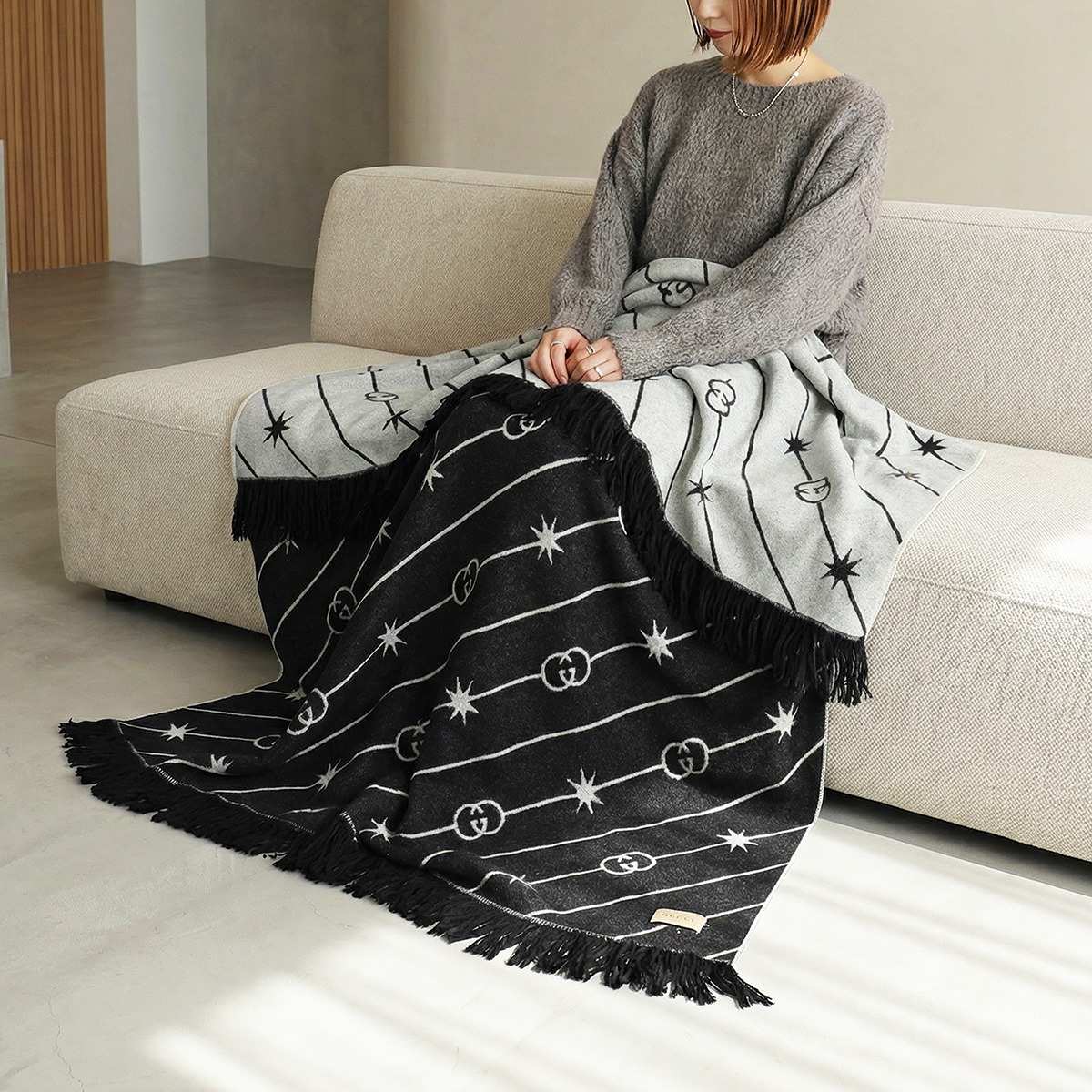 楽天市場】GUCCI グッチ ブランケット 698791 ZAJIX レディース メンズ