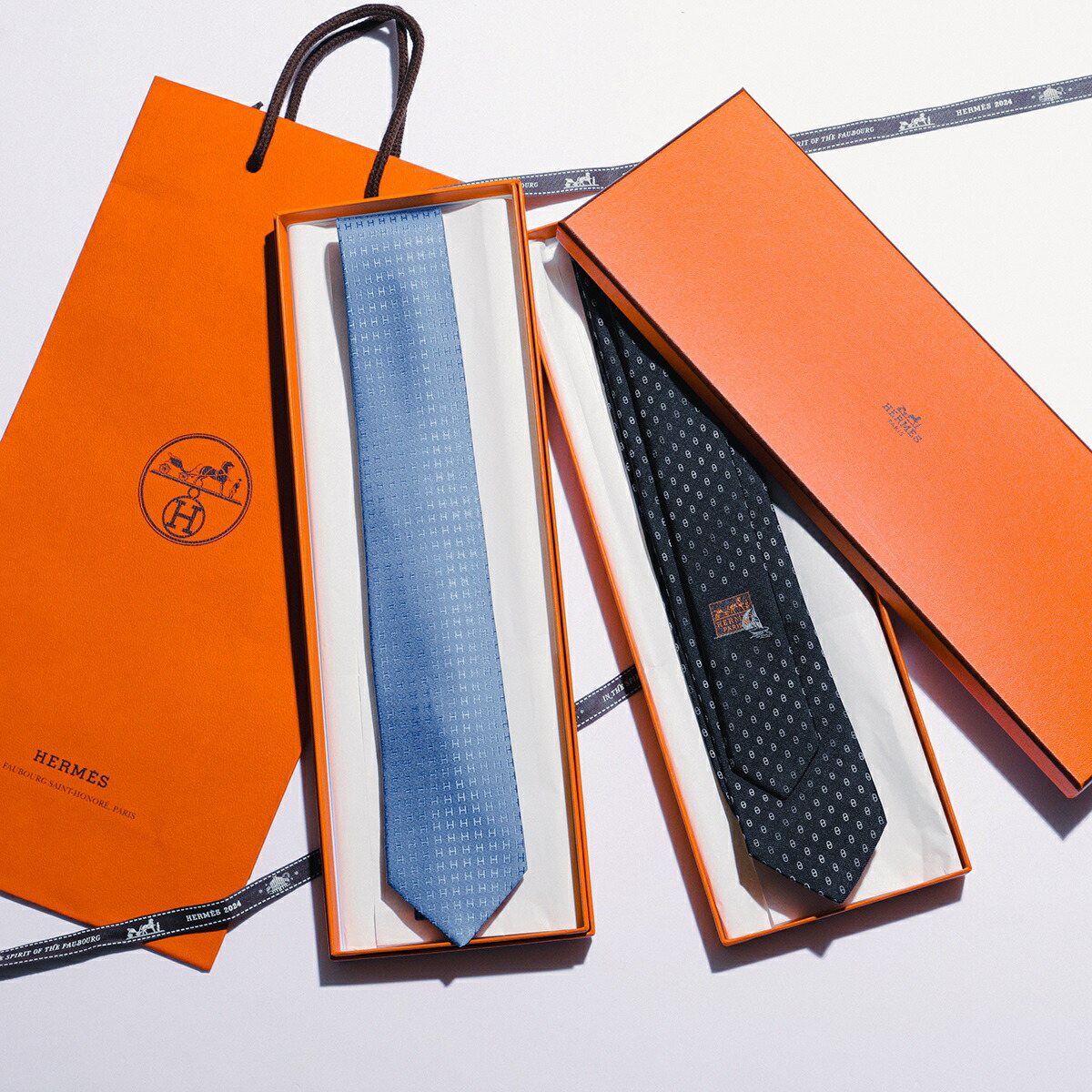 楽天市場】HERMES エルメス ネクタイ FACONNEE NEW H ニューH 036233T