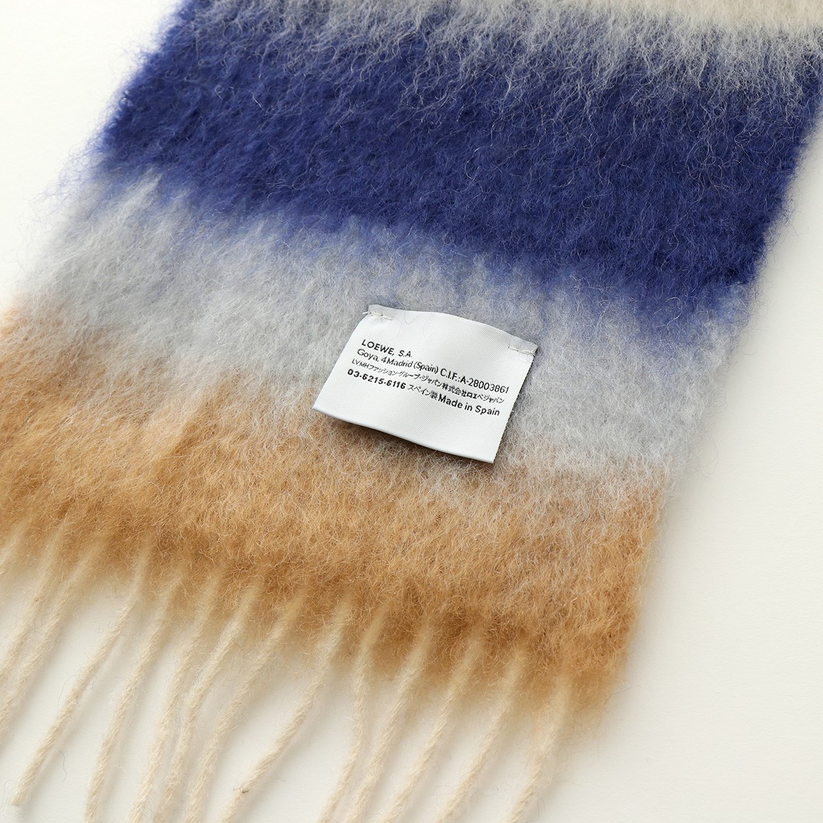 loewe マフラーモヘアストライプ
