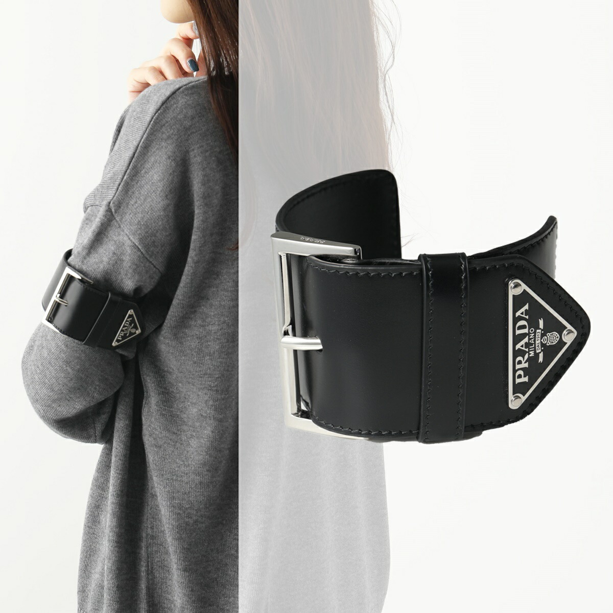 楽天市場】PRADA プラダ ブレスレット 1IB404 R2Z レディース レザー