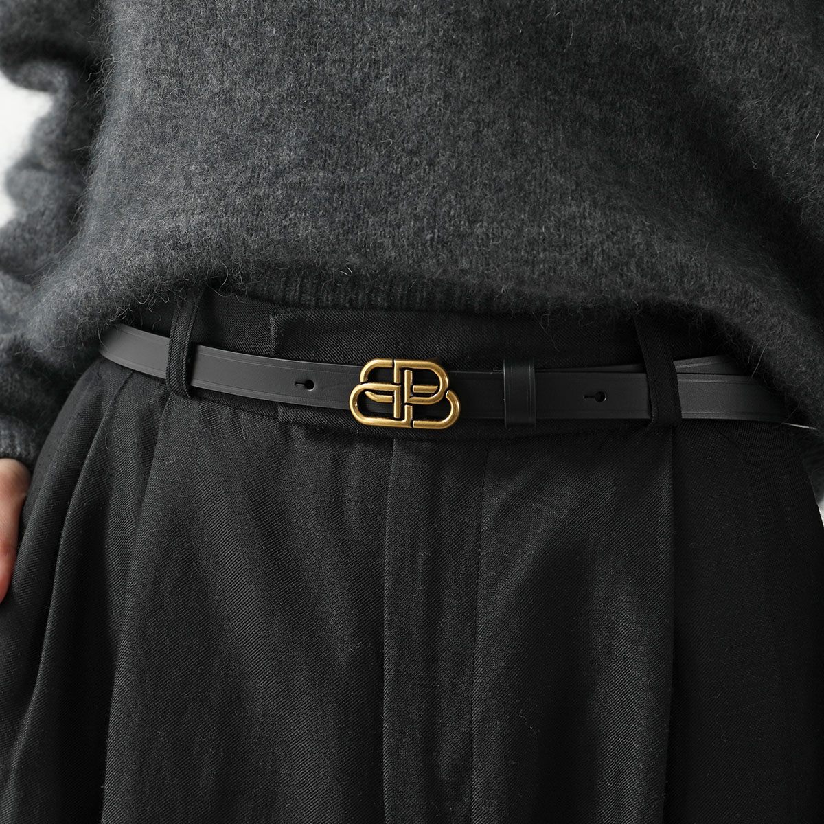 楽天市場】BALENCIAGA バレンシアガ ベルト BB EX THIN BELT 673513