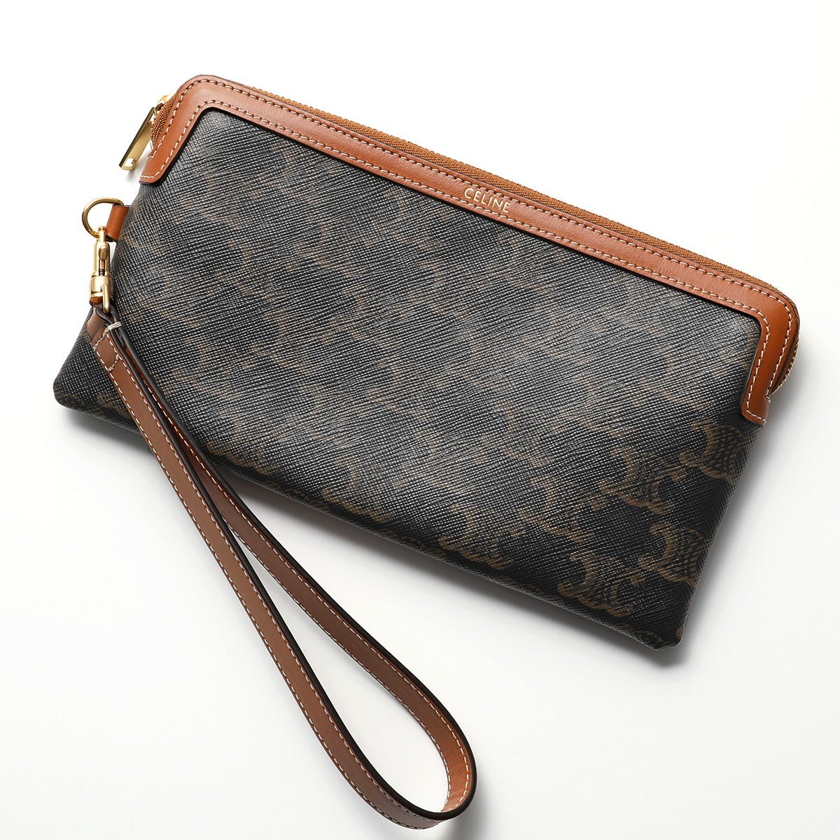 楽天市場】CELINE セリーヌ ポーチ LONG POUCH WITH STRAP 10K672ECM