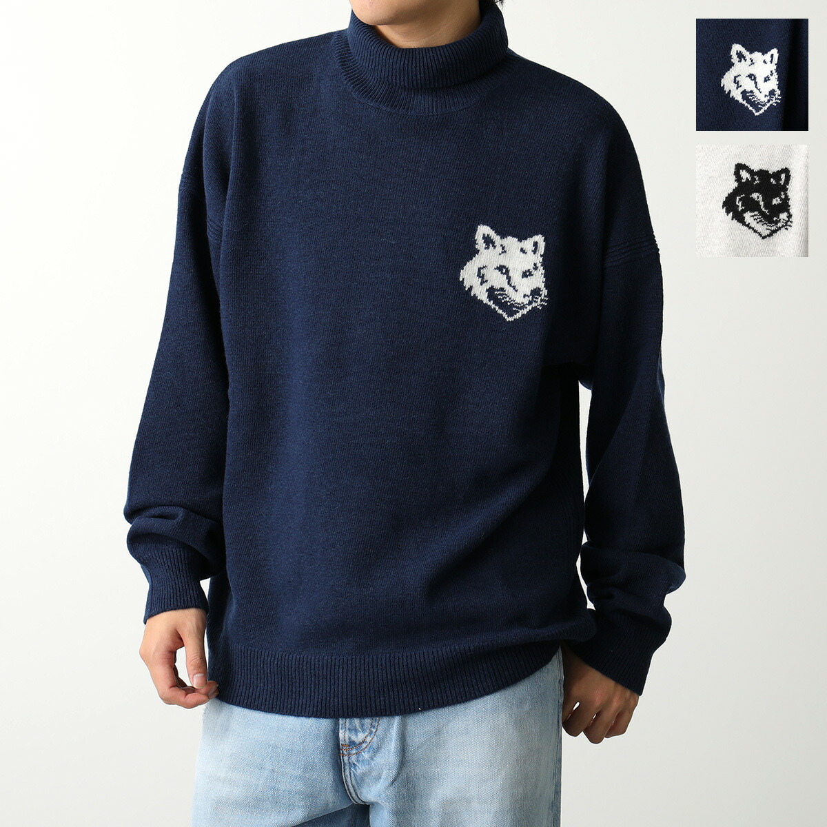 楽天市場】MAISON KITSUNE メゾンキツネ セーター FOX HEAD INTARSIA