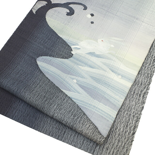 楽天市場】【中古】 すごい値！ 袋帯 リサイクル 正絹 変わり織 グレー