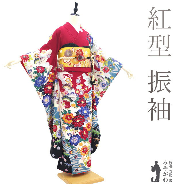 楽天市場】紅型 振袖（着物｜和服）：レディースファッションの通販