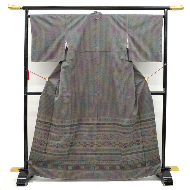 楽天市場】【新古品】 御召 訪問着 着物 正絹 袷 高級 お召 先染め