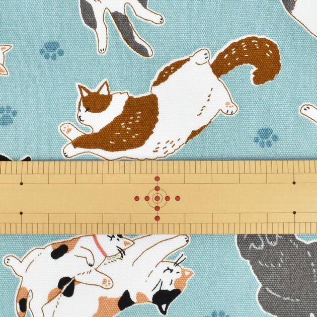 楽天市場】【スペシャルセール】 オックス 生地 へそ天 にゃんこ