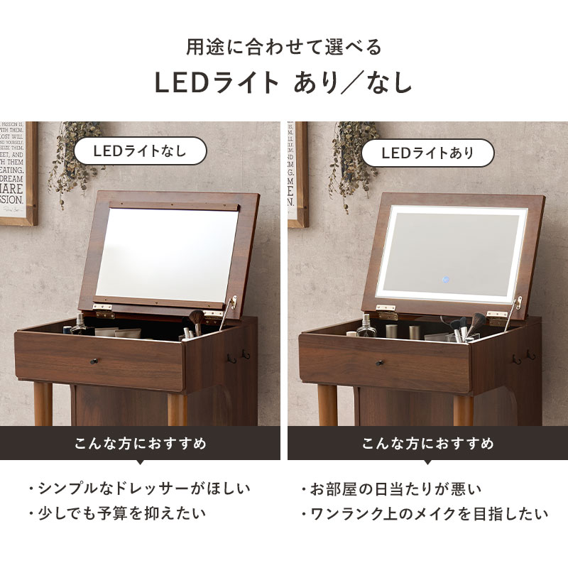 楽天市場】【土日限定☆クーポン有】ドレッサーセット 選べるLEDライト