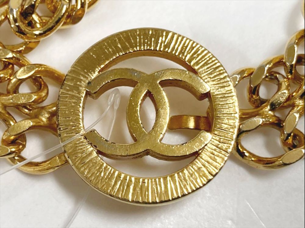 楽天市場】美品 シャネル ベルト チェーンベルト ココマーク ゴールド