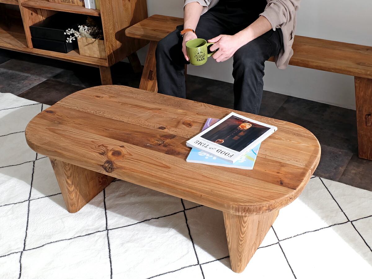 楽天市場】【古材家具】リサイクルパイン コーヒーテーブル 木製