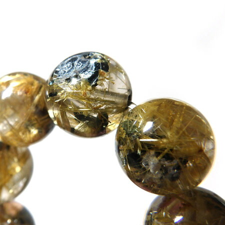 楽天市場】ヘマタイトルチルクォーツ ブレスレット 11mm玉×18個 内周