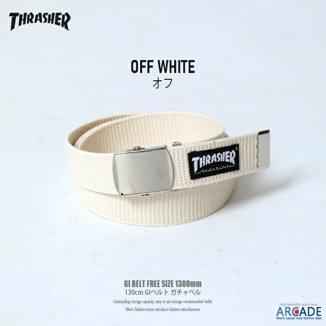 楽天市場】THRASHER ベルト フリーサイズ GIベルト 無地 メンズ