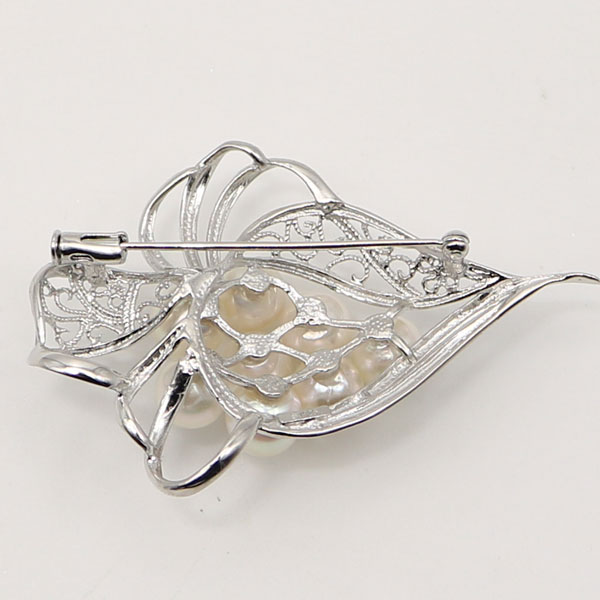 楽天市場】真珠 パール ブローチ あこや真珠 パールブローチ 7mm-7.5mm