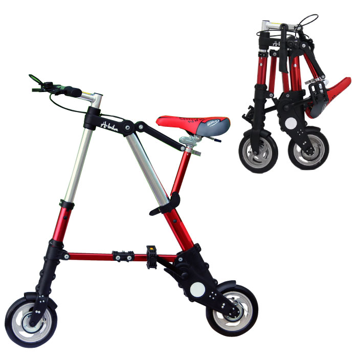 A型バイク 折り畳み自転車 軽量 コンパクト 8インチ ノーパンクタイヤ