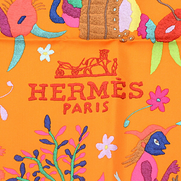 楽天市場】エルメス スカーフ カレ90 Din Tini Ya Zue 人間と自然の