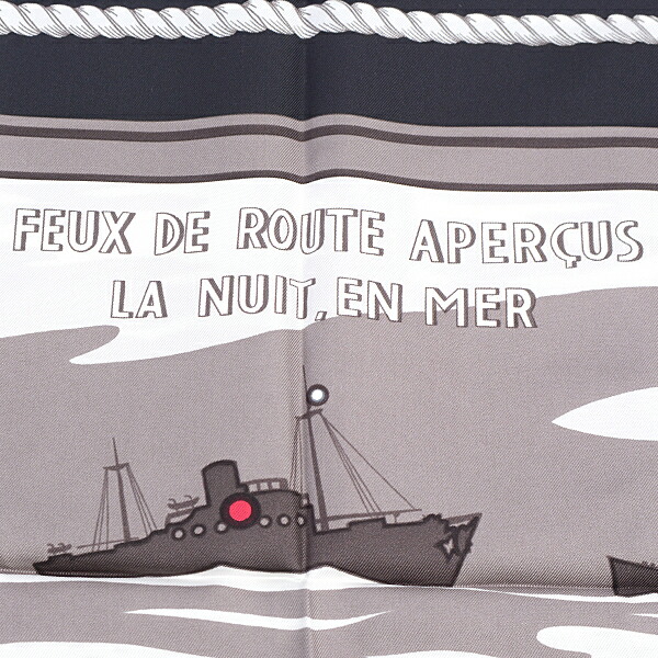 楽天市場】エルメス HERMES カレ90 シルク 夜の海に光る航路灯