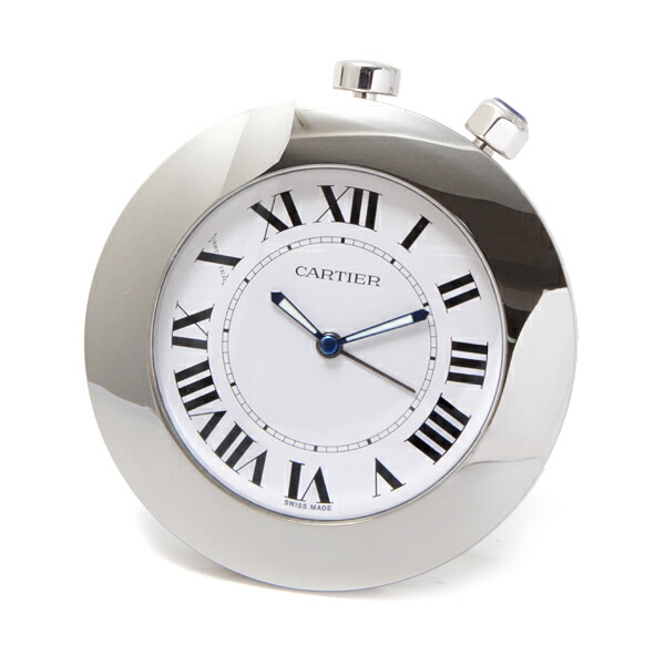 楽天市場】カルティエ 置時計 トラベルクロック ホワイト・白 アラーム