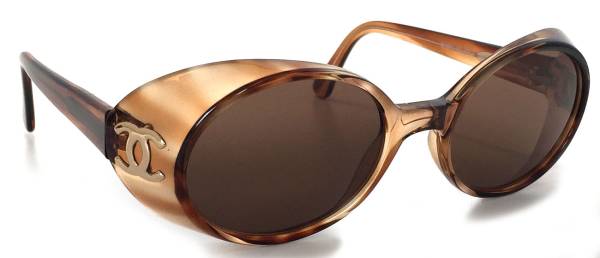 楽天市場】シャネル サングラス オーバル ブラウン レトロ ココマーク