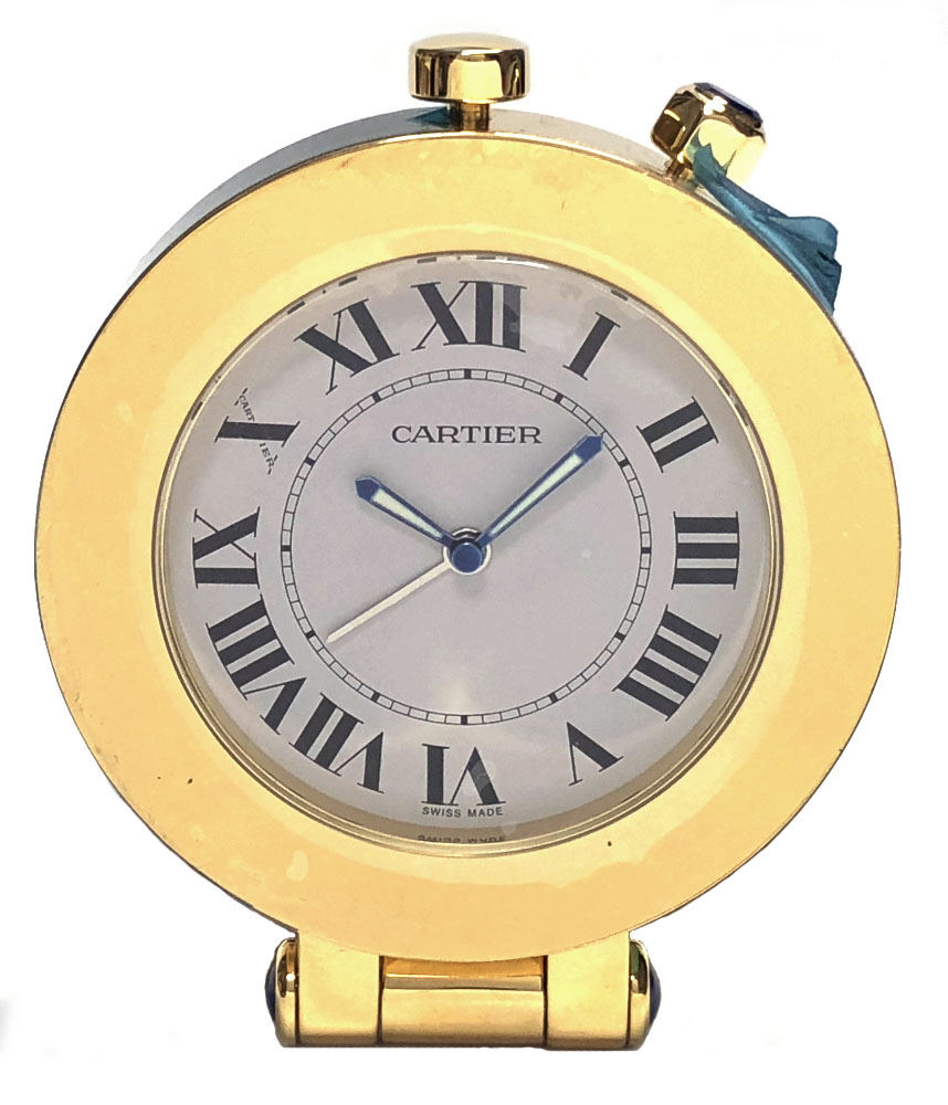 楽天市場】新品同様 カルティエ 置き時計 レザー クロコ ゴールド