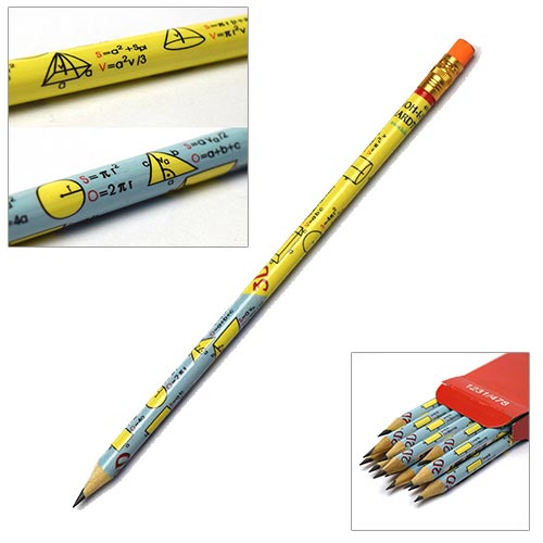 楽天市場】コヒノール 鉛筆 1231 HB 消しゴム付き ジオメトリー柄 （12