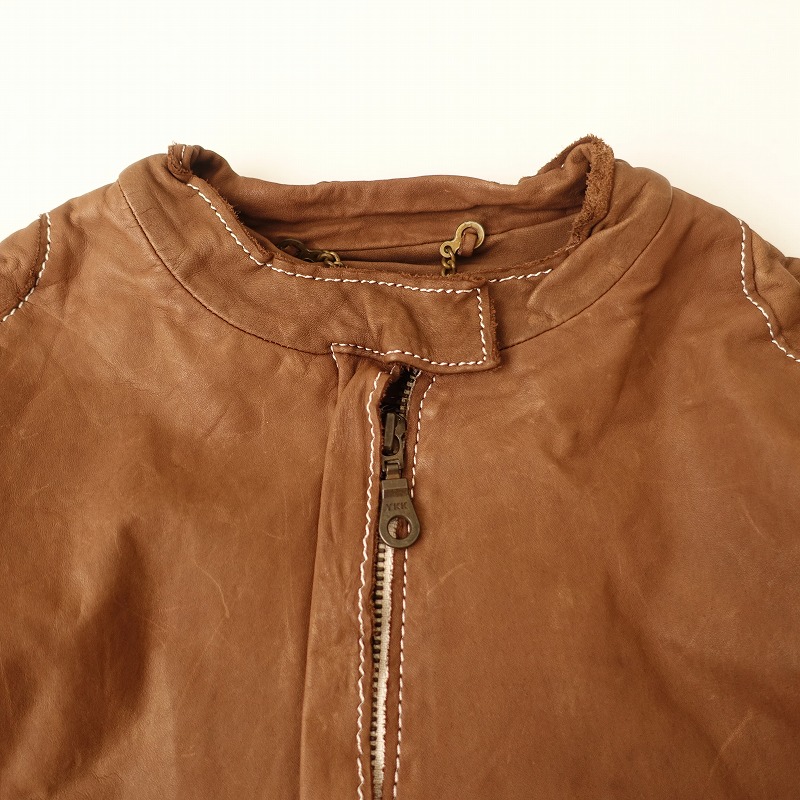 楽天市場】シシ Sisii COW LEATHER シングルライダースジャケット XS