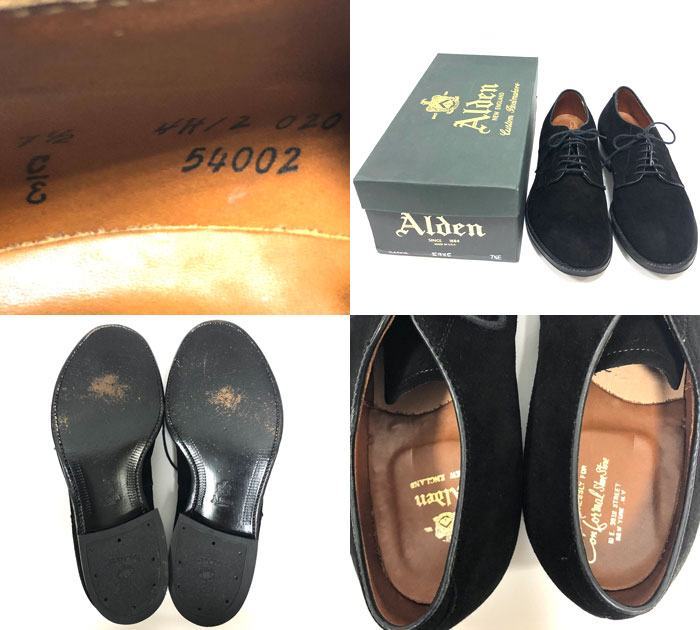 楽天市場】【ALDEN】オールデン スエード プレーントゥ ブラック