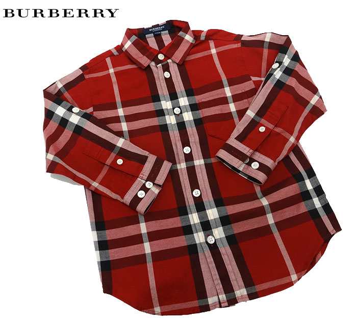 楽天市場】【BURBERRY】バーバリー チェック柄 長袖 ロールアップ