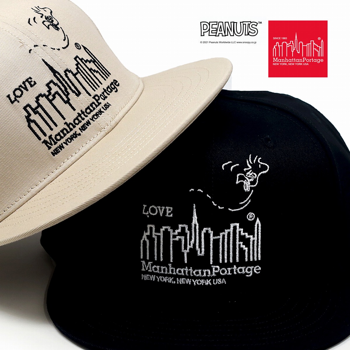楽天市場】スヌーピー キャップ マンハッタンポーテージ 帽子 秋冬
