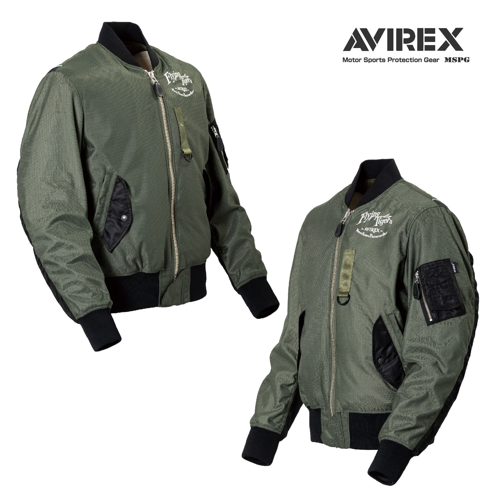 楽天市場】A2L1002 AVIREX MA-1 AIR MESH MC JAC FLYING TIGERS MODEL