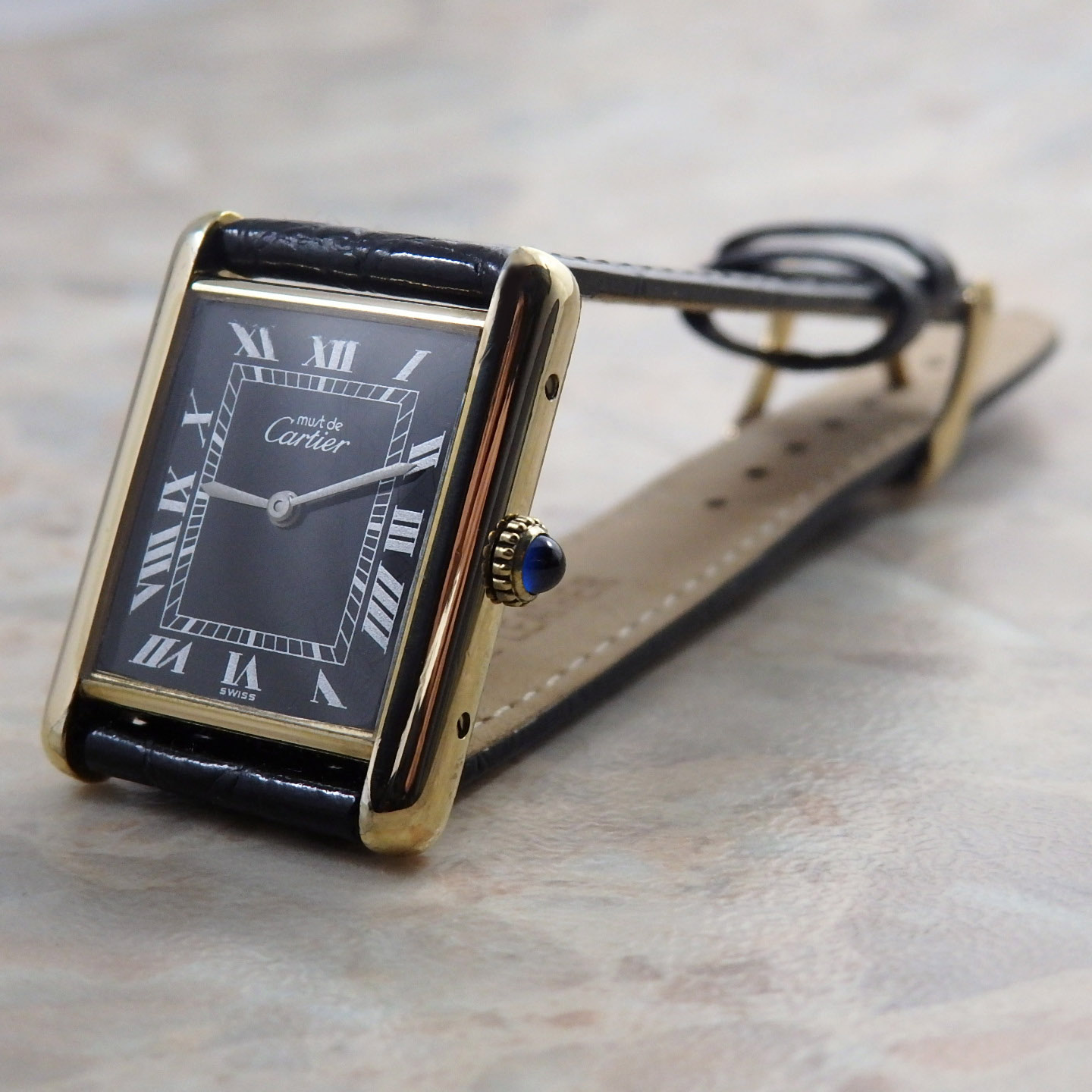 楽天市場】カルティエ マストタンク LM ブラック ローマダイヤル