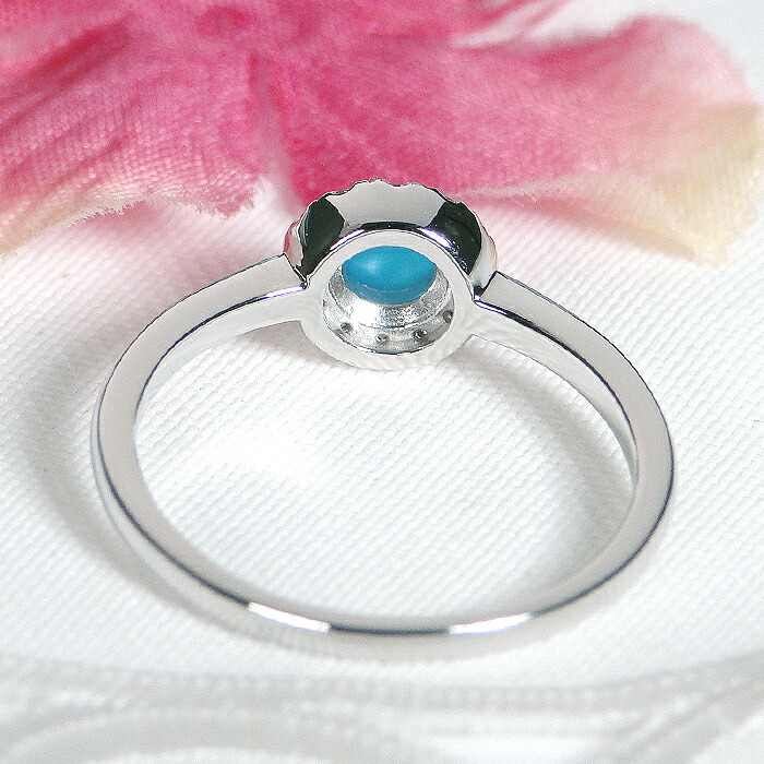 楽天市場】【Pt900】トルコ石＆ダイヤモンド リング【0.10ct