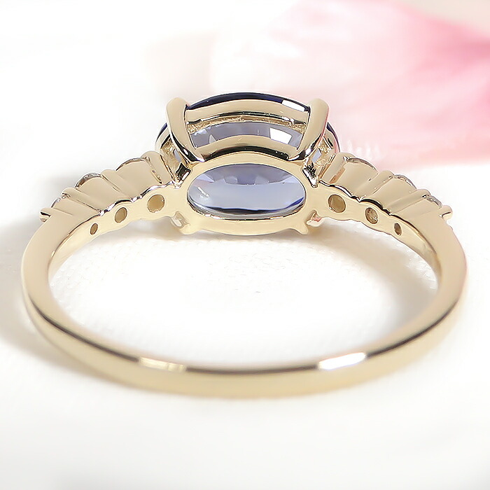 楽天市場】K18YG タンザナイト & ダイヤモンド リング送料無料 代引