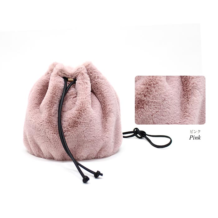 楽天市場】モコモコ バッグ 巾着 斜め掛け ショルダーバッグ 3way