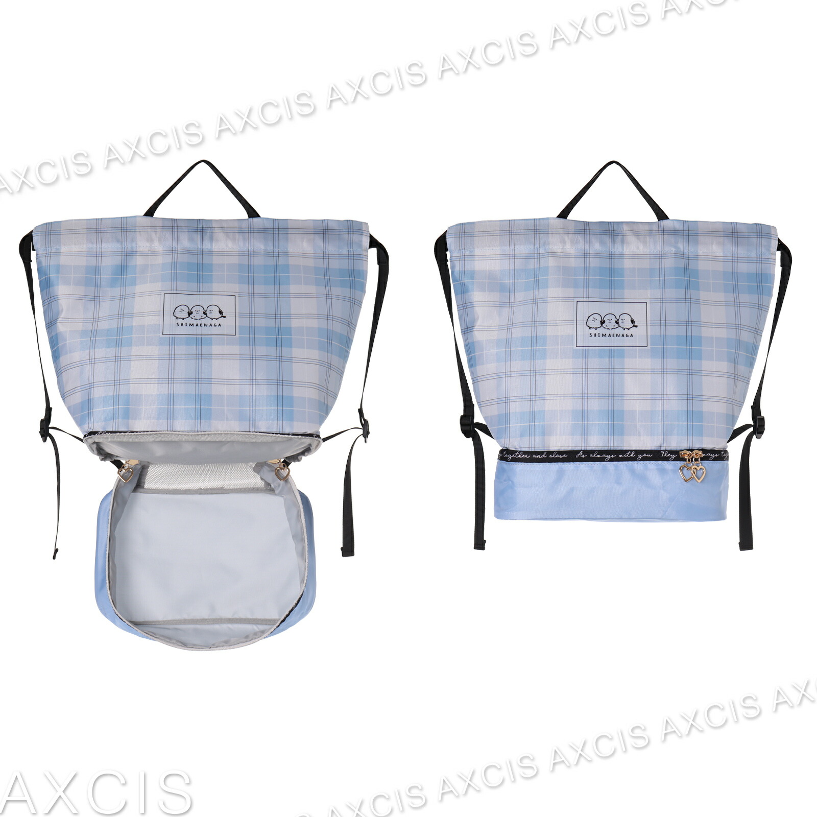 楽天市場】△ナップサック 2層式 シマエナガ チェック ポリ Coboca+