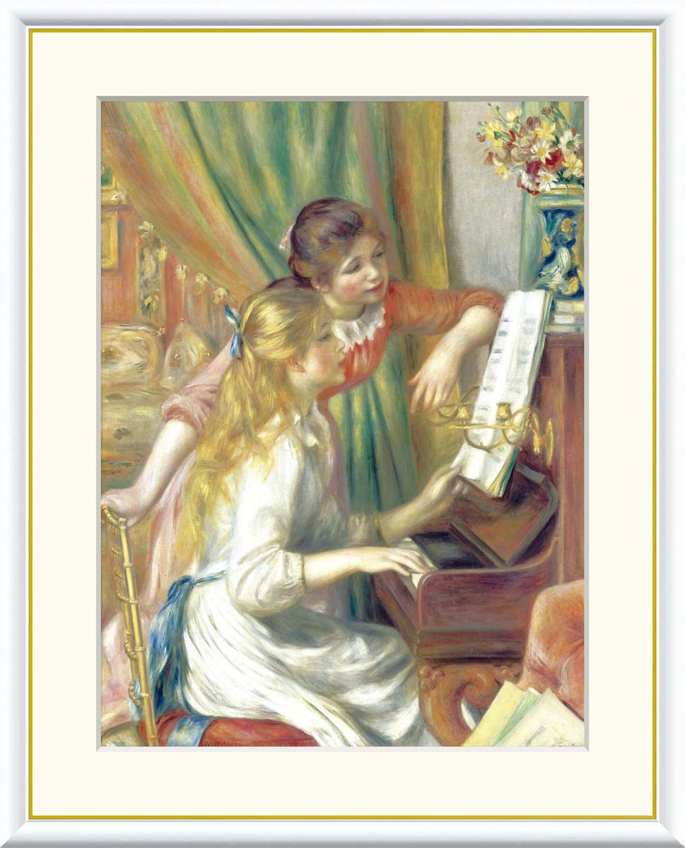 楽天市場】【スーパーSALE10％OFF】10年保証 名画 油絵 ピアノに寄る