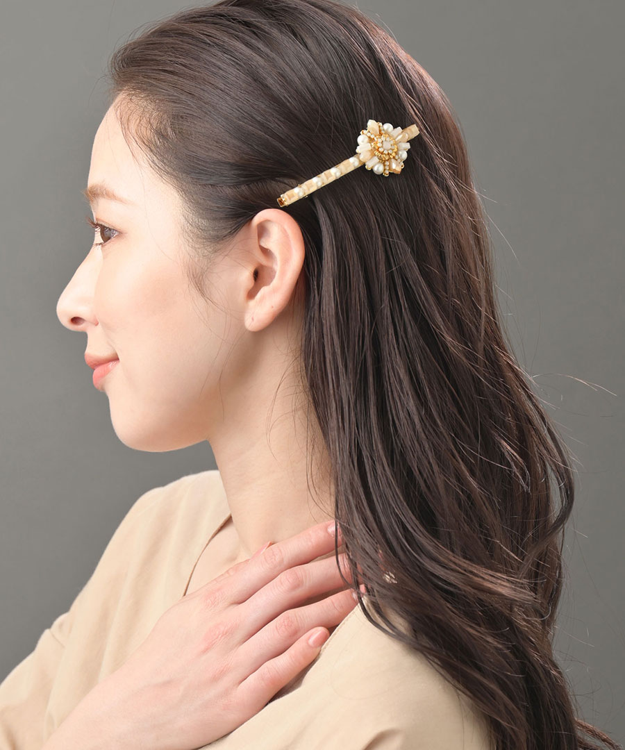 楽天市場】 エレガントヘアクリップ ヘアクリップ 大人 ニュアンス