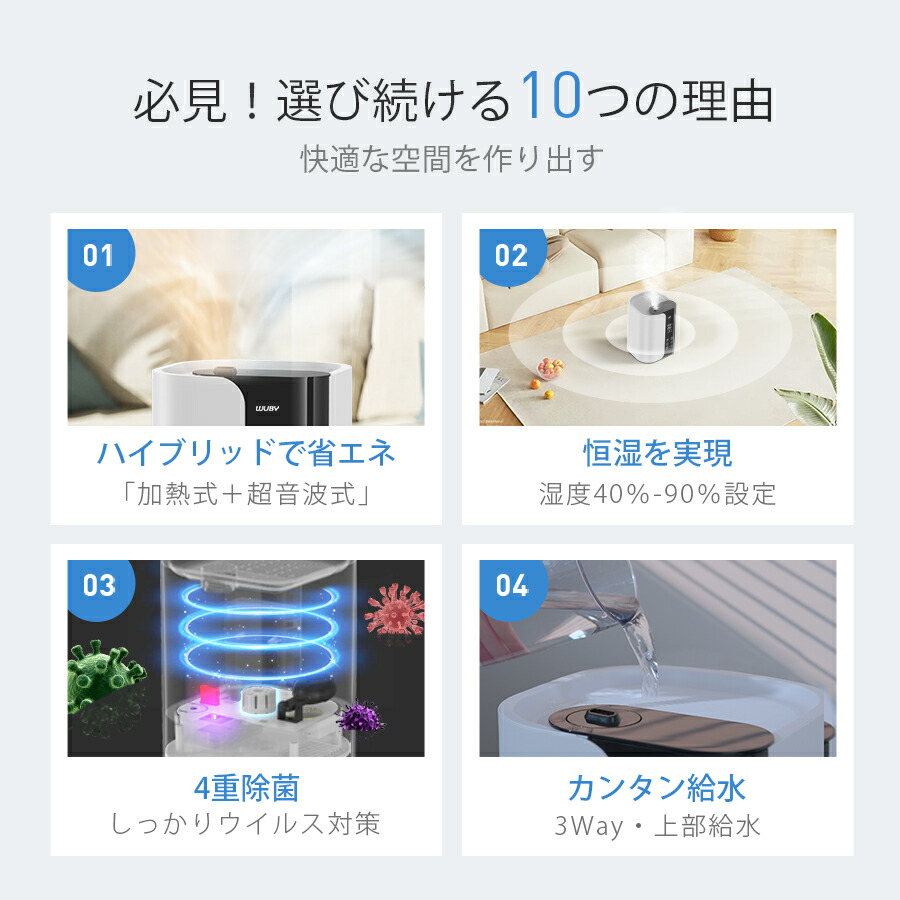 楽天市場】年間ランキング受賞【クーポンで5,980円！SS限定】 加湿器