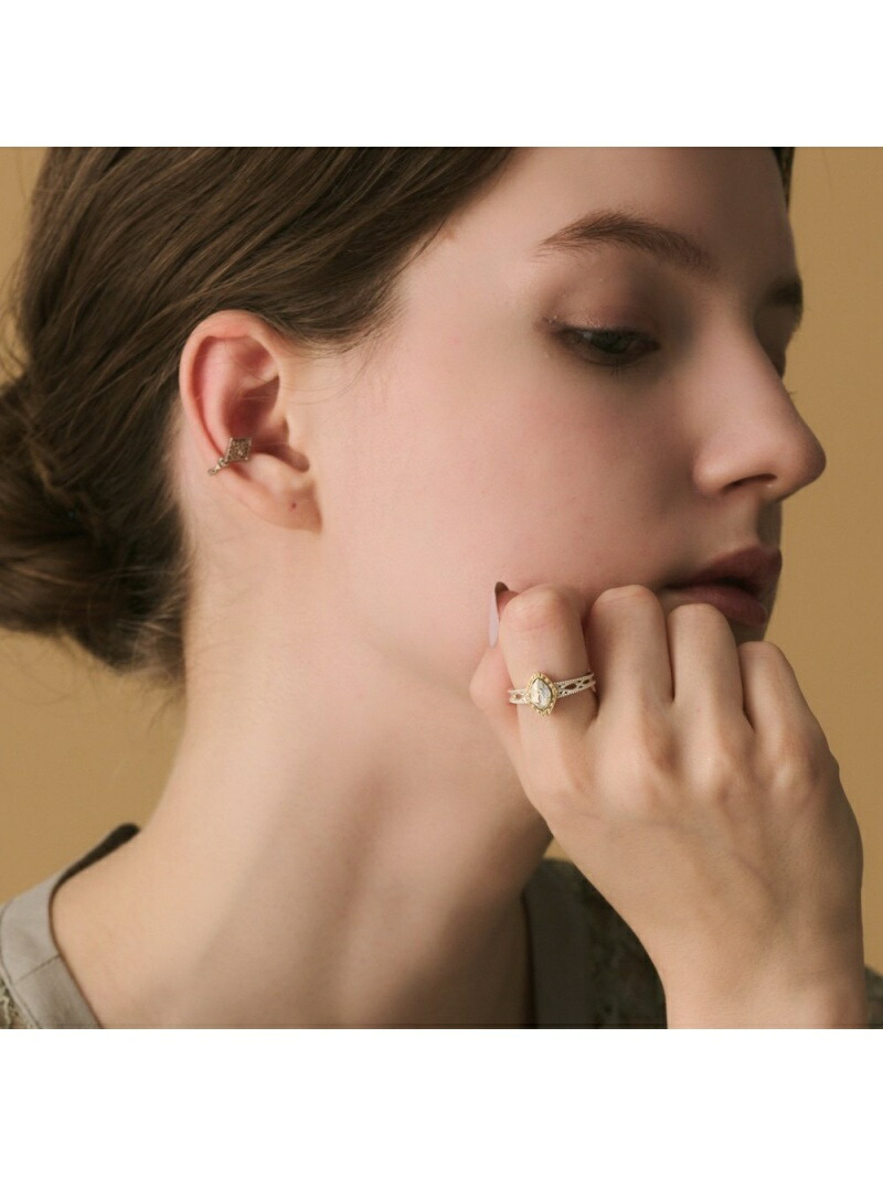 楽天市場】シルバー・K10ローマンガラスリング agete アガット