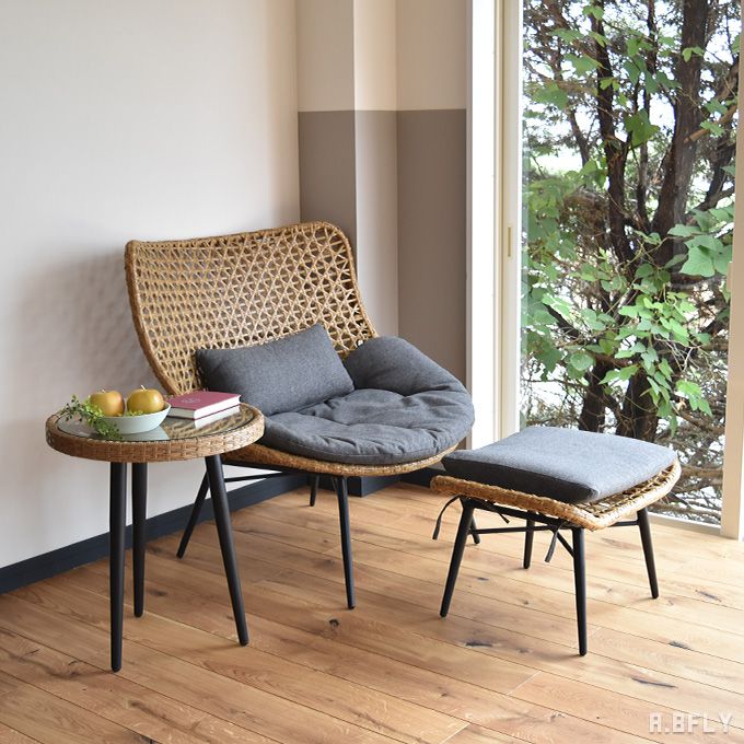 楽天市場】【3点セット】パーソナルチェア オットマン サイドテーブル