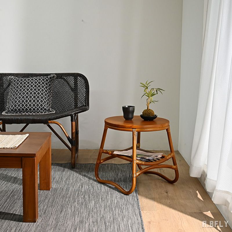 楽天市場】サイドテーブル ナイトテーブル ラタンテーブル 籐 天然木