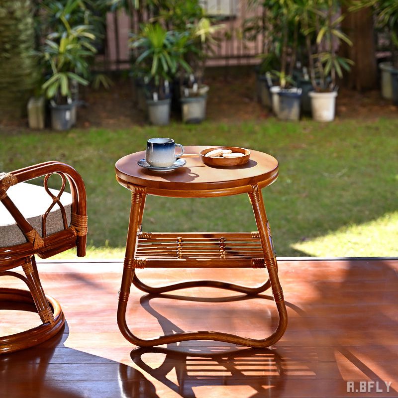 楽天市場】サイドテーブル ナイトテーブル ラタンテーブル 籐 天然木