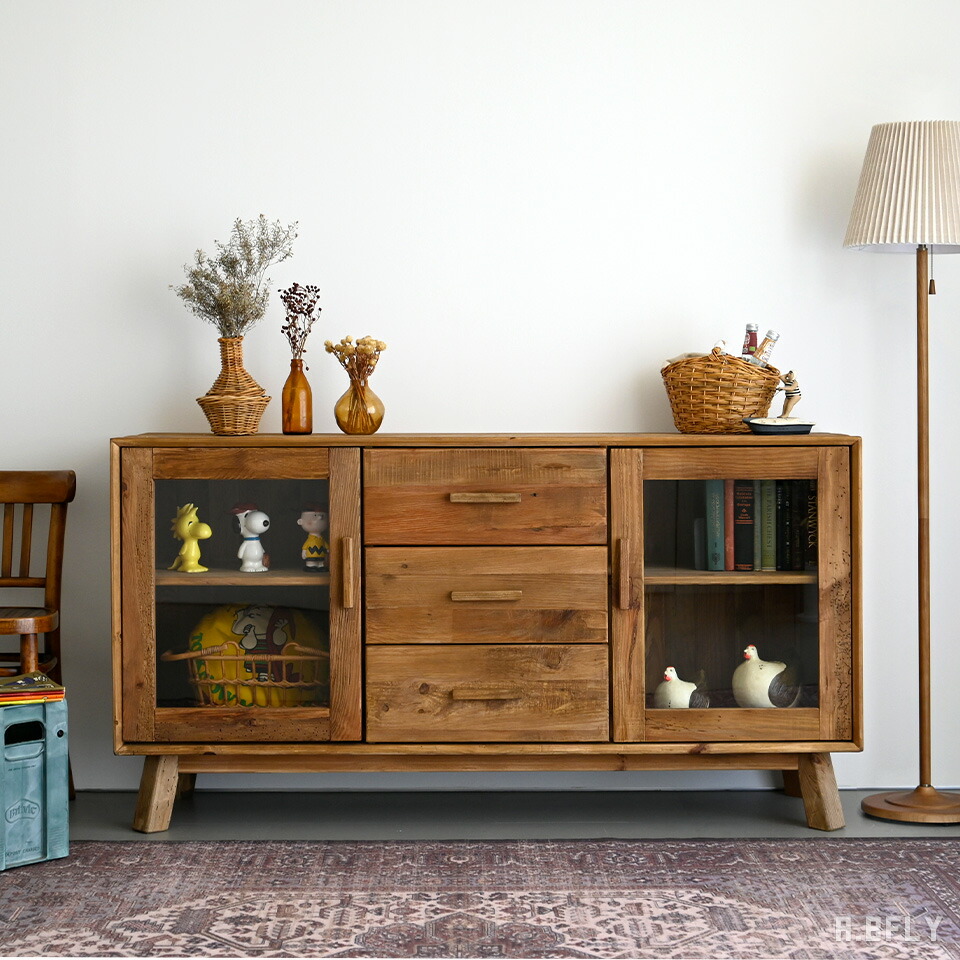 楽天市場】サイドボード 棚 古材 キャビネット 飾り棚 用箪笥 引き出し