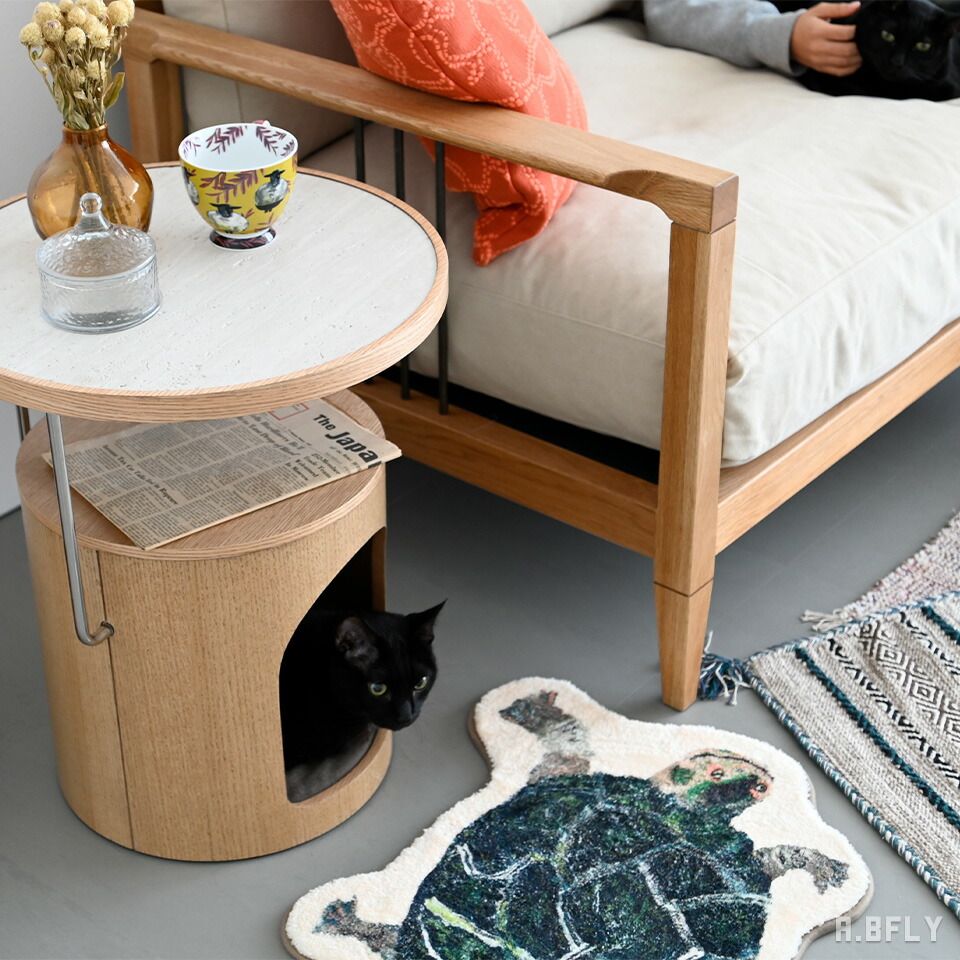 楽天市場】ニャンモナイト サイドテーブル キャットハウス ねこ ペット